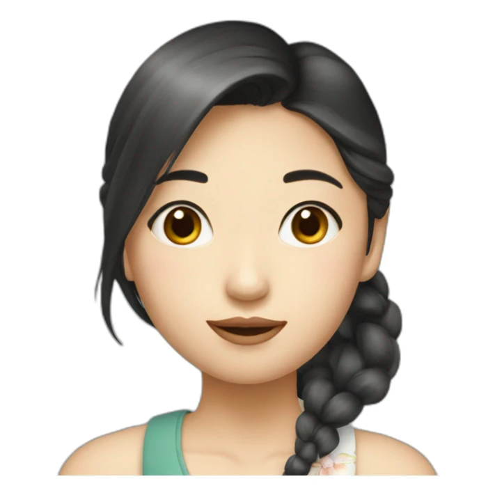 Jolie fille asiatique sticker