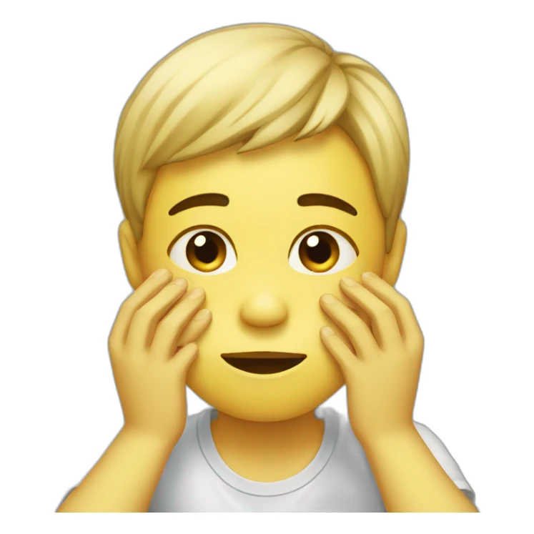 person wipes sweat from their face sticker