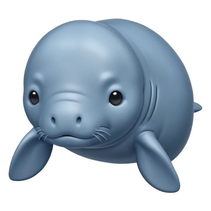 Manatee with gray-blue skin sticker