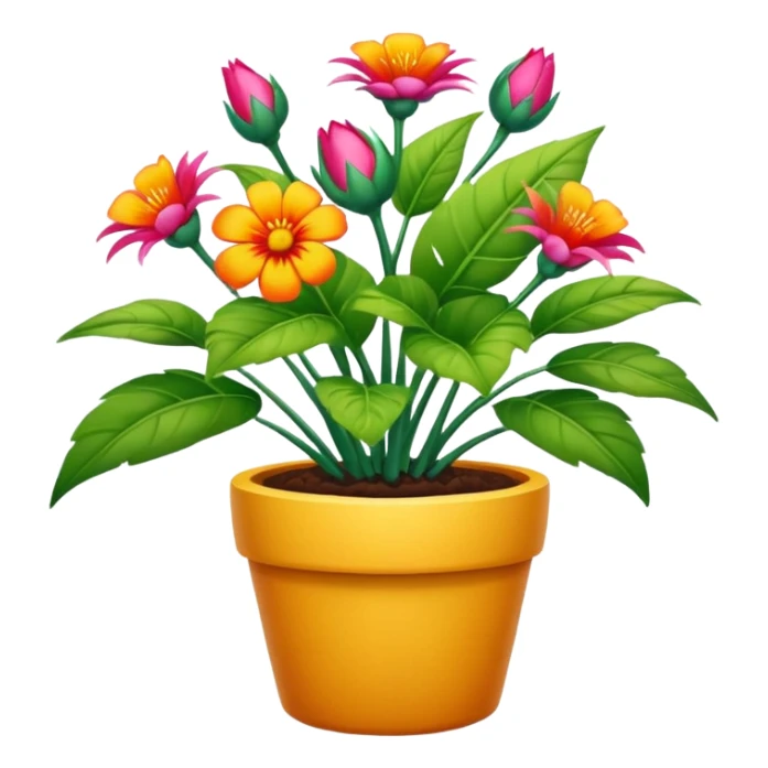 Plantas con flores casi realistas sticker