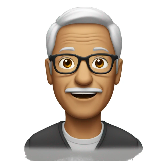 man around 60 years with glasses sticker