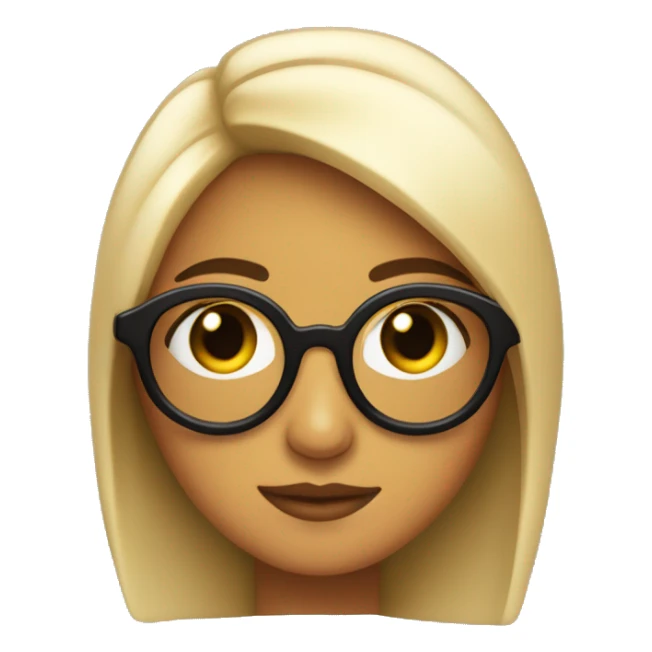 chica morocha con lentes y pelo negro sticker