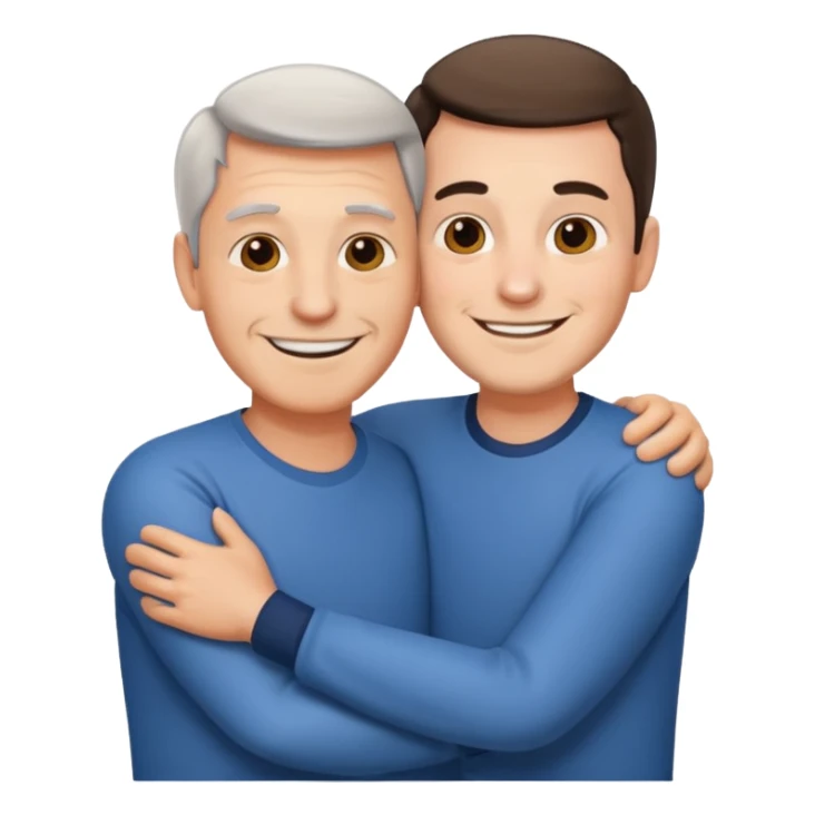 father-in-law and son-in-law hugging sticker
