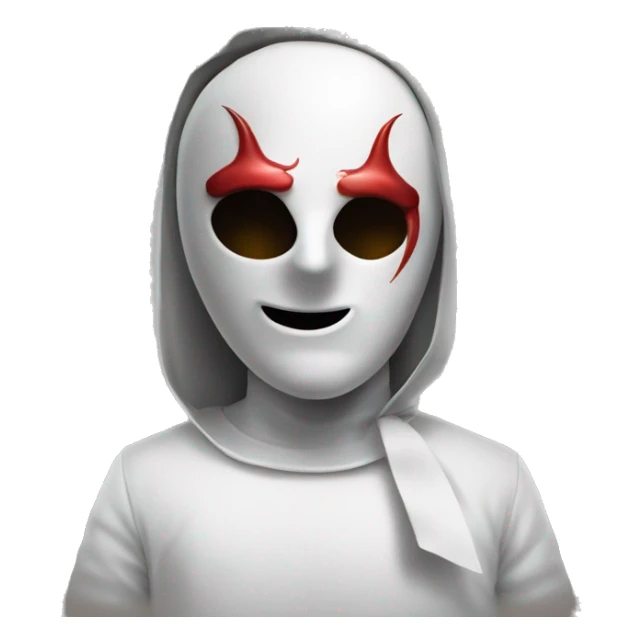 Un diavolo con una maschera da angelo sticker