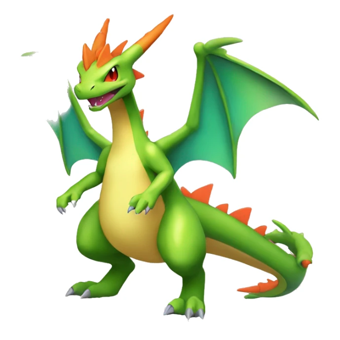 Cool Edgy Shiny Fakemon-Pokémon-Flygon-Charizard With Full Body Detailed High Quality sticker