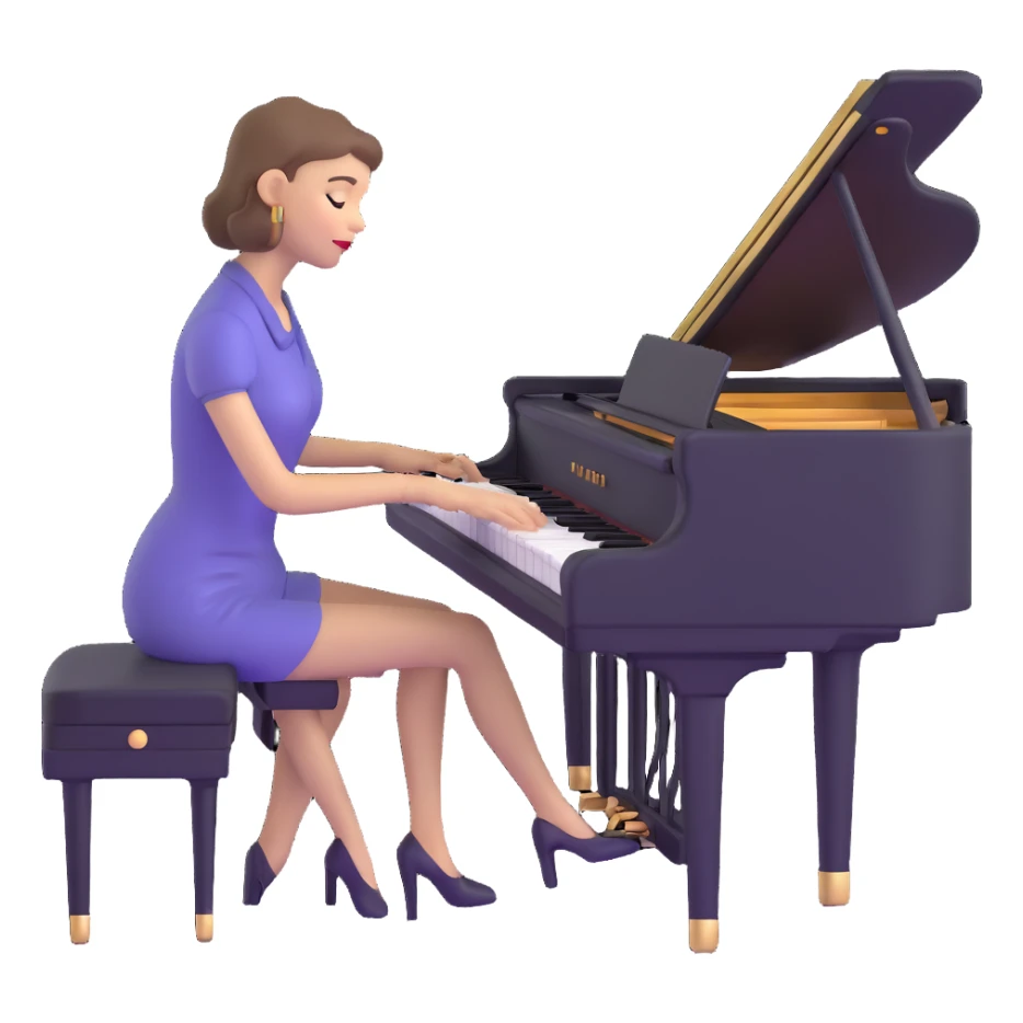 Arizona Muse playing the piano sticker