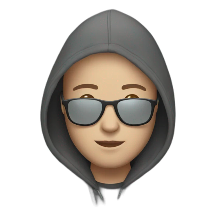 bald photographer in a hoodie sticker