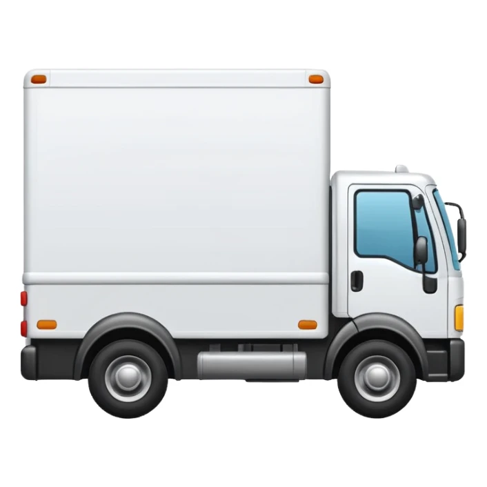 emoji of delivery truck with empty cargo area sticker