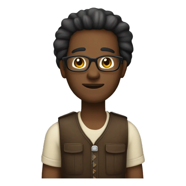 um homem negro, traços indigenas com seus 45 anos de idade sticker