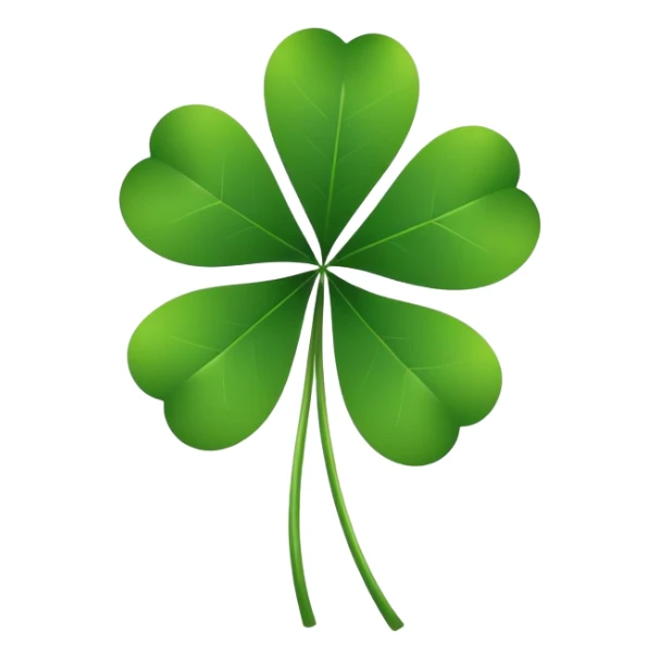 Outline of a four leaf clover sticker