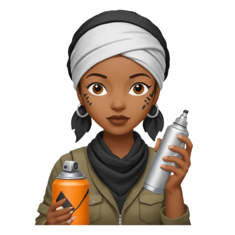 Street Grafitier black woman sticker