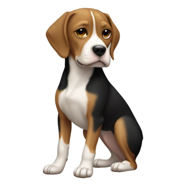 lab beagle Pitbull all black with tan on face and chest and ears sticker