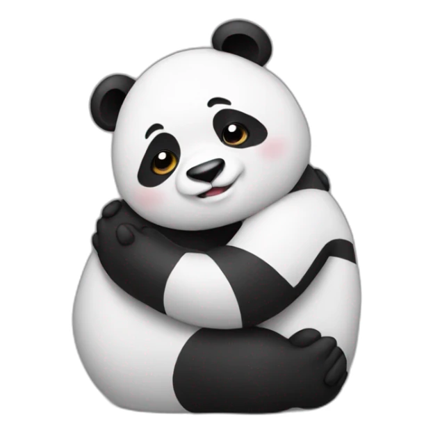 panda hug sticker
