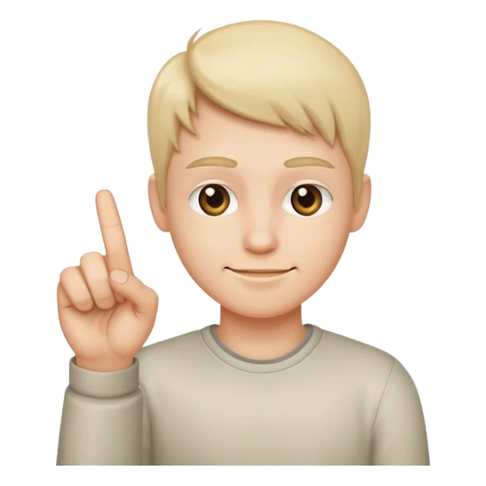 Person with a smirk holding up their middle finger  sticker