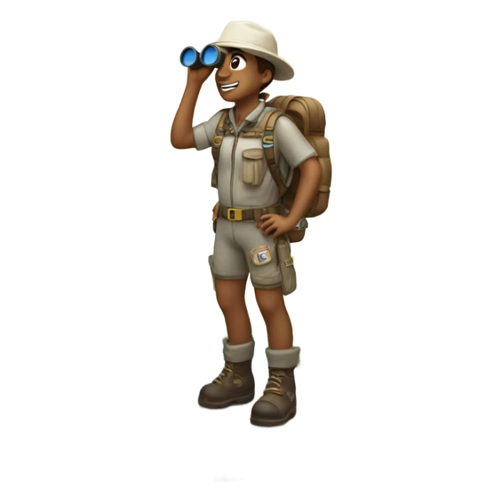explorer on top of earth sticker
