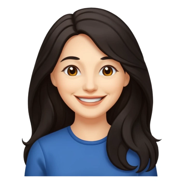 Mature woman with long dark hair sticker