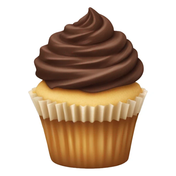 Vanilla cupcake with chocolate frosting  sticker