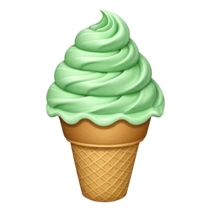 green with ice cream sticker