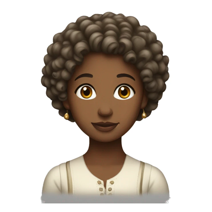 Georgian girl with curly hair  sticker