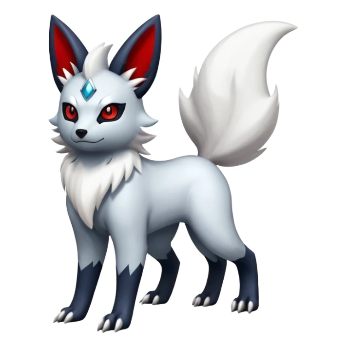 Absol-Umbreon-Zorua-Zangoose-Fakémon-hybrid-creature (full body)  sticker