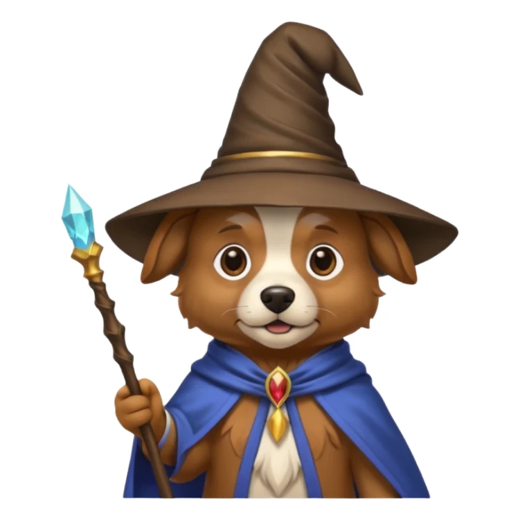 Dog wizard sticker