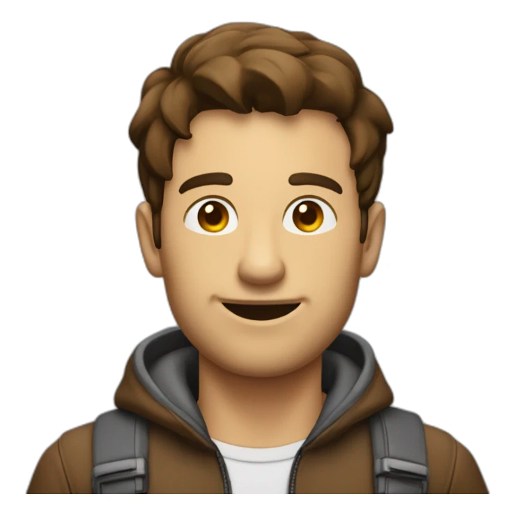 Homme brun avec appareil photo sticker