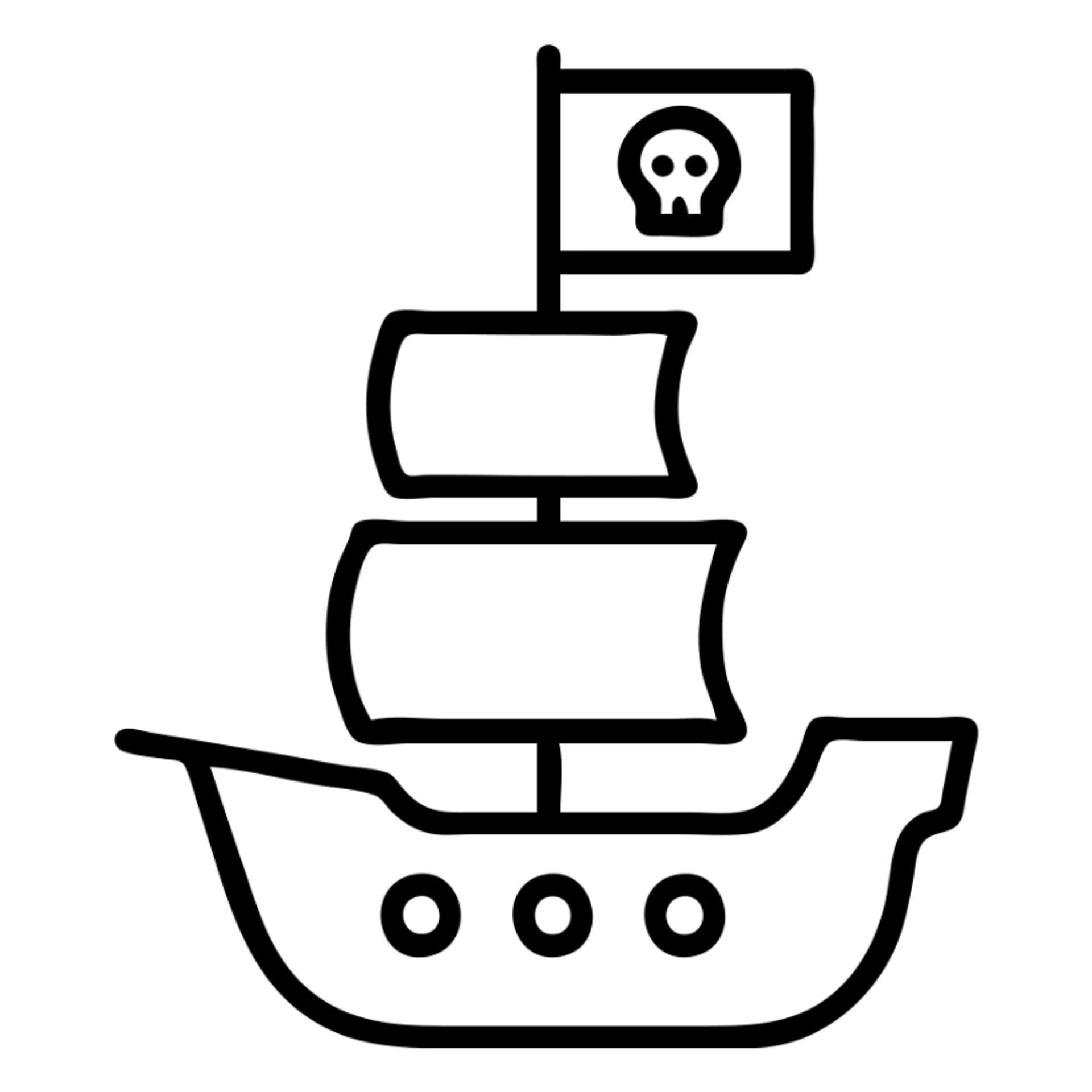 pirate ship sticker
