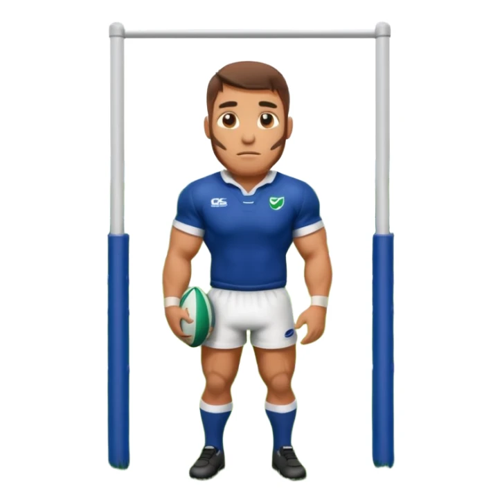 rugbyman et poteau de rugby sticker