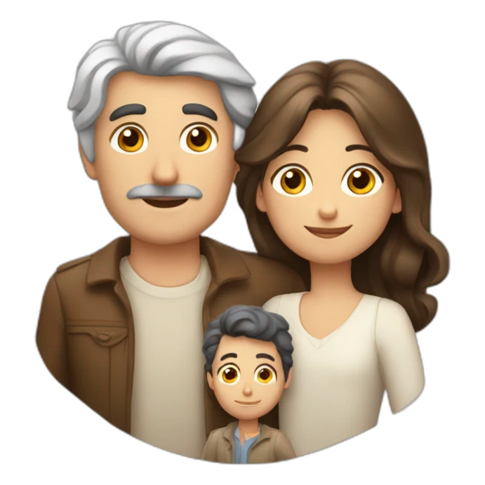 hombre argentino con su familia sticker