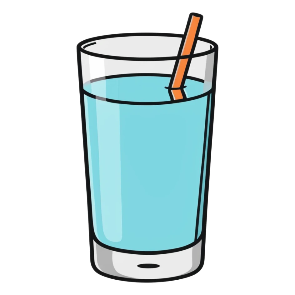 A glass of water sticker