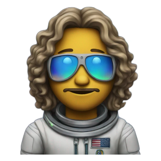 hippie in space sticker