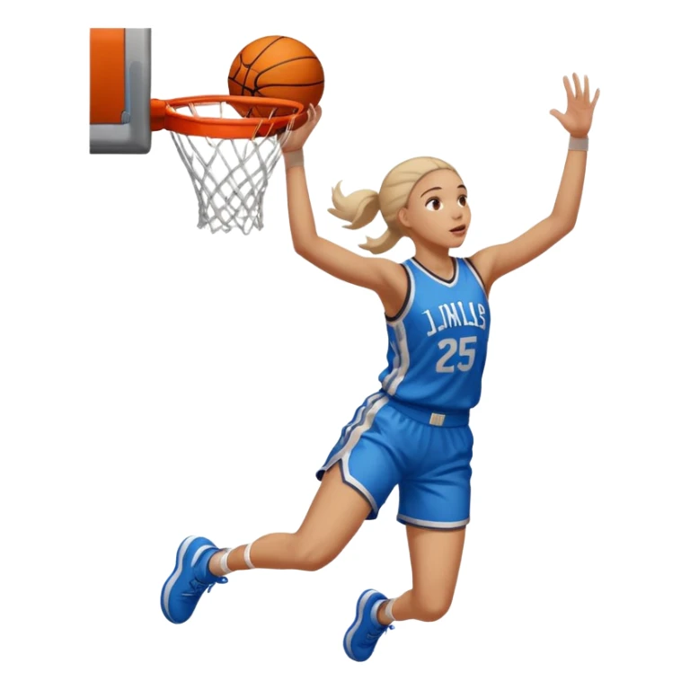 Basketball dunk girl sticker