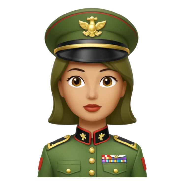 Green toy solider woman sticker