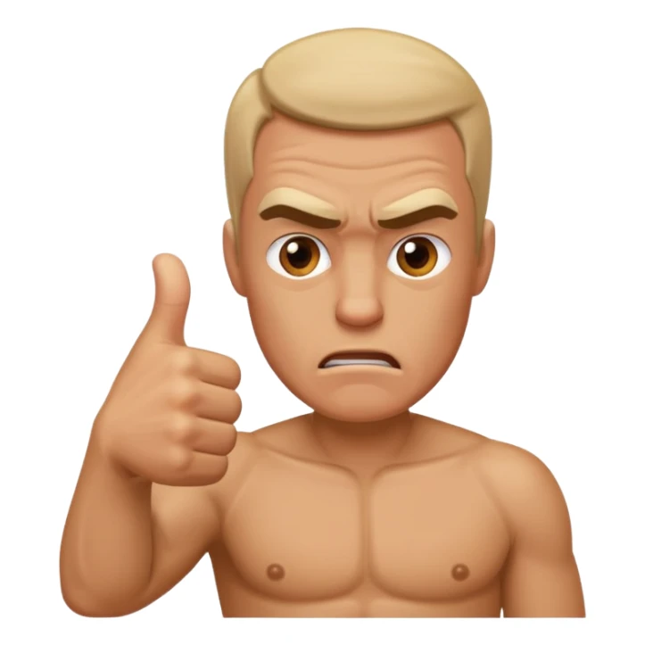 Man giving thumbs down but he’s furious  sticker