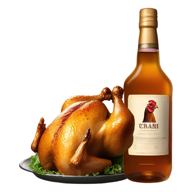 Kentucky embodiment, chicken, horses, Burbon  sticker