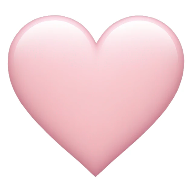 Light pink heart without shadow  sticker