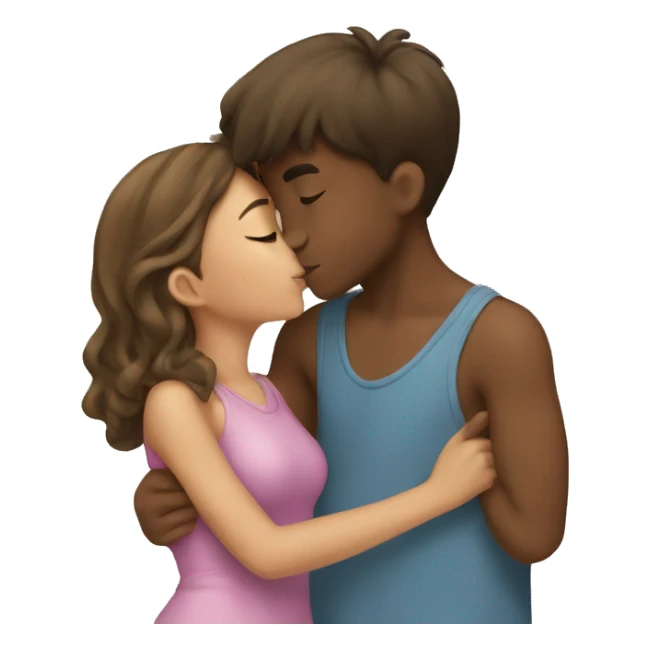 Girl and boy kissing sticker