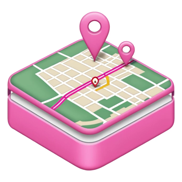 mix pink of a big gps map of the lines sticker
