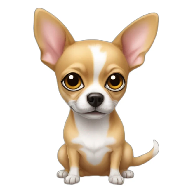 Un chiwawa avec des yeux en bulle tea sticker