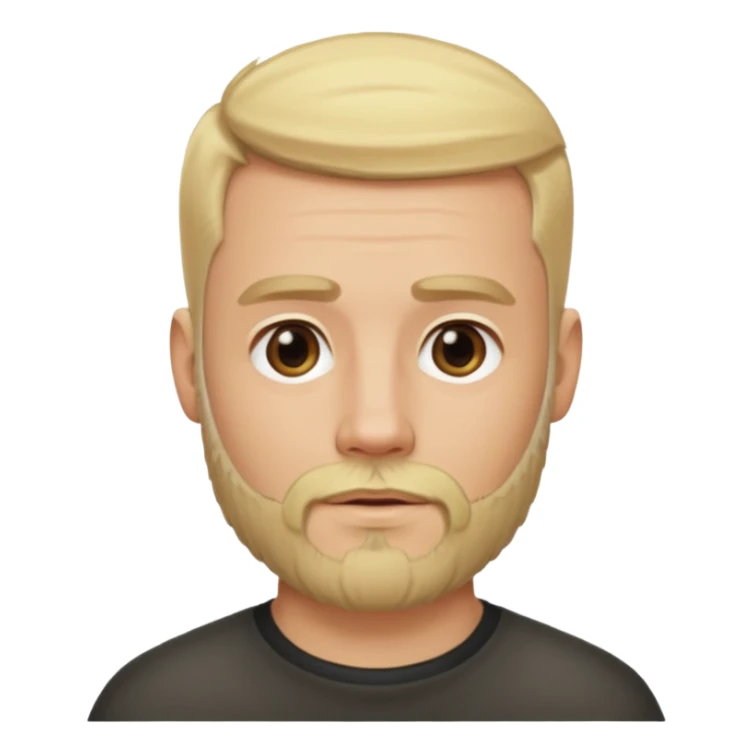 man with blond hair shaved on sides and blond beard  sticker