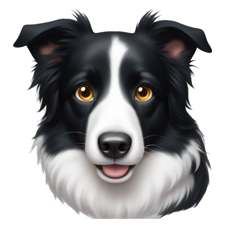 Black and white border collie with magical sparkling eyes. sticker