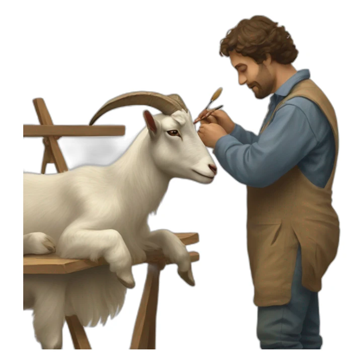 Guillermo Rauch painting a goat sticker