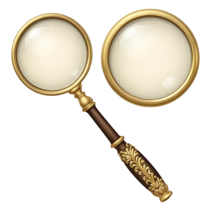 glowing white victorian magnifying glass sticker