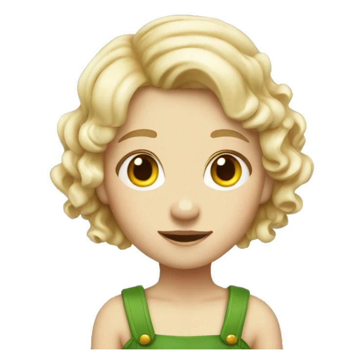 girl irish fairy with wavy short blond hair full view sticker