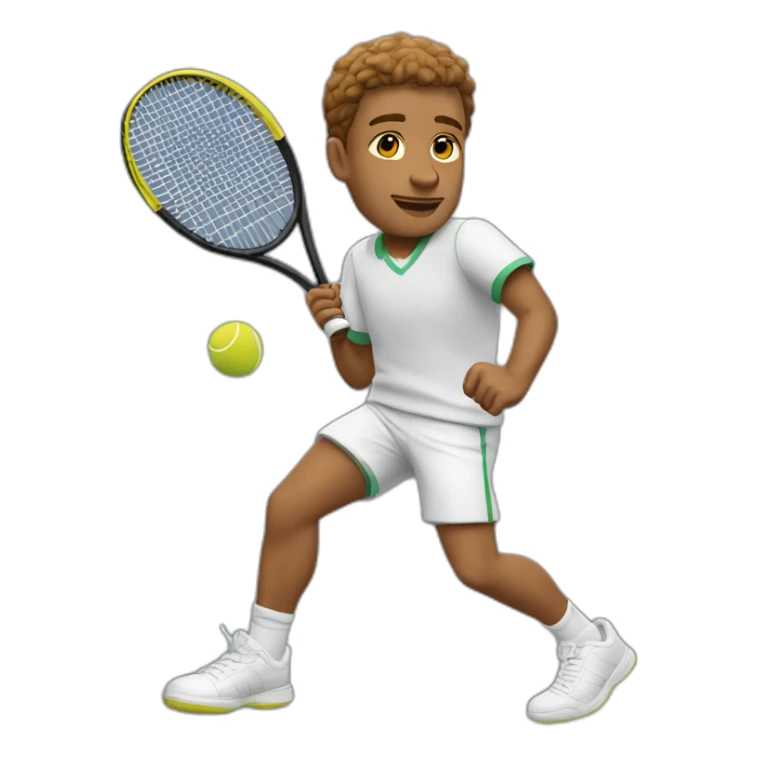 Arthur Fils jouant au tennis sans casquette sticker