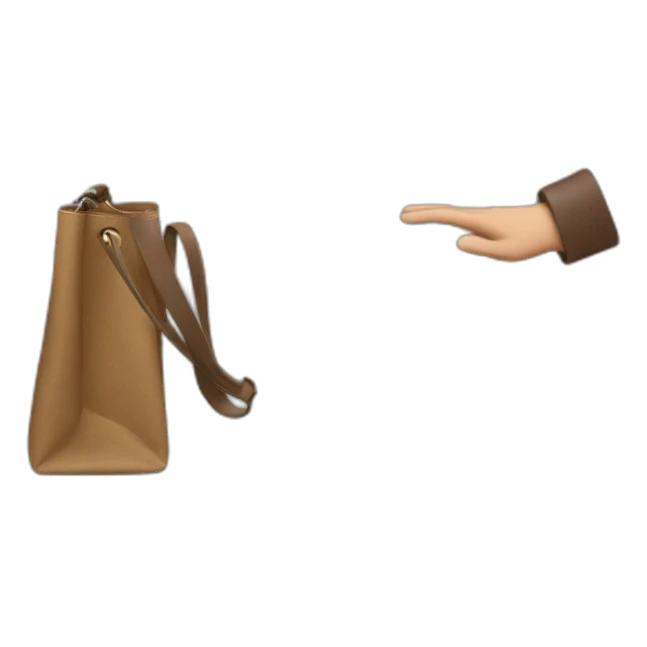 One hand said hello, the other hand was holding his bag sticker