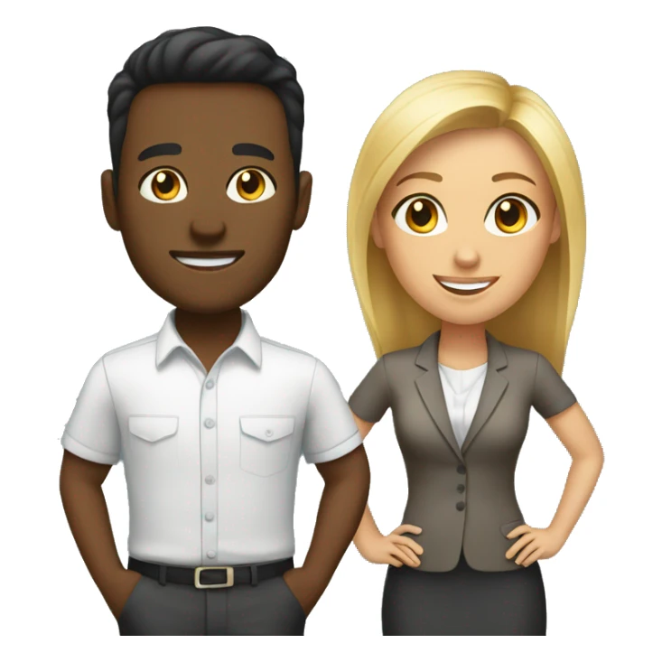 young male and female entrepreneur sticker