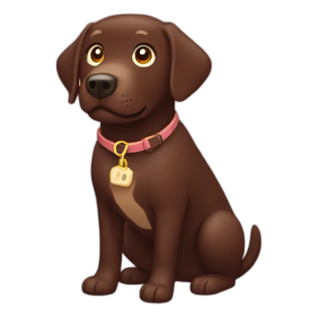 Chocolate labrador animal crossing style sticker