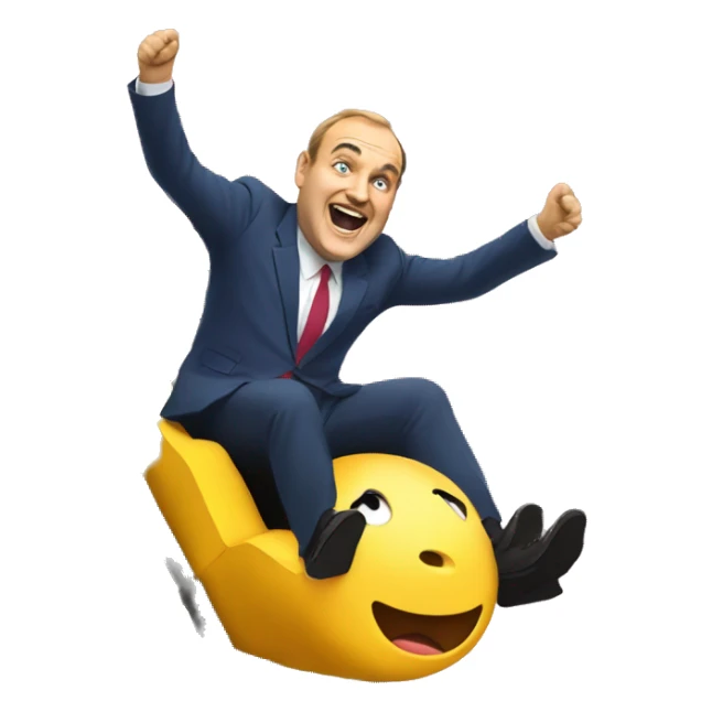 Liberal Democrat leader Ed Davey on a rollercoaster sticker