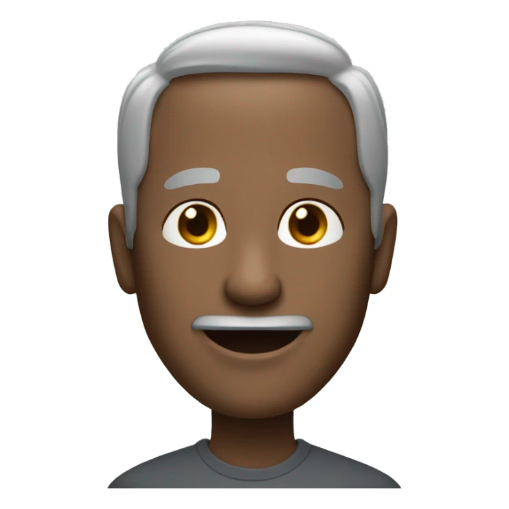 a man with zero gray hair and a friendly smile sticker